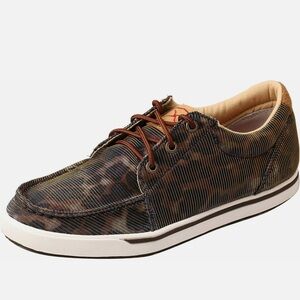 Twisted X Women's Kicks Brown Shiny Leopard Print Lace Up Sneakers Casual Shoe